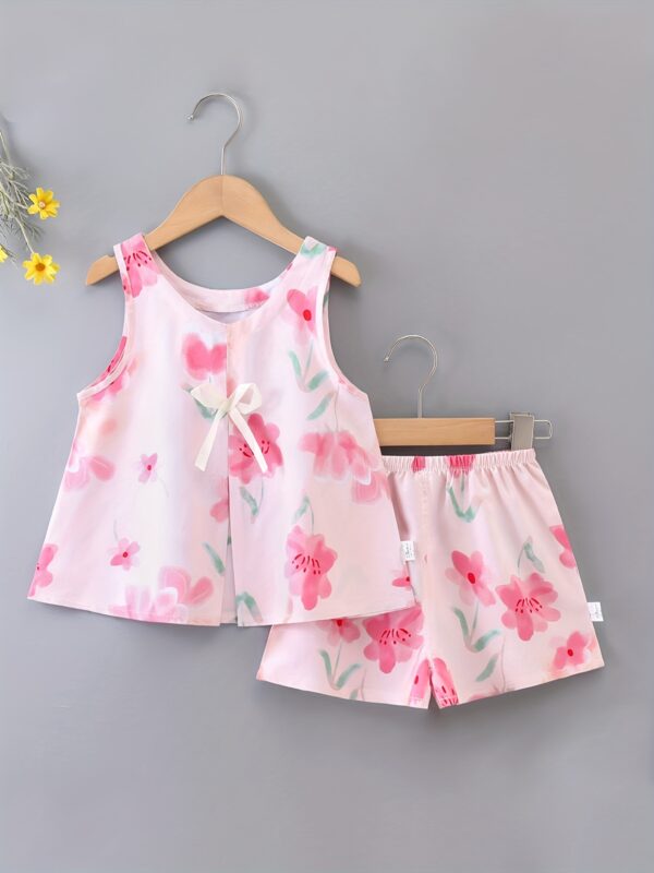 Two-Piece Girl Fashion Casual Summer Vest Set, Perfect for Outdoor - Image 3